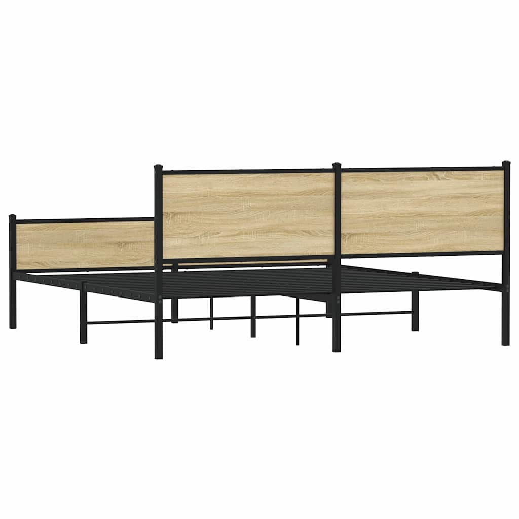 sengeramme uden madras 180x200 cm metal sonoma-eg