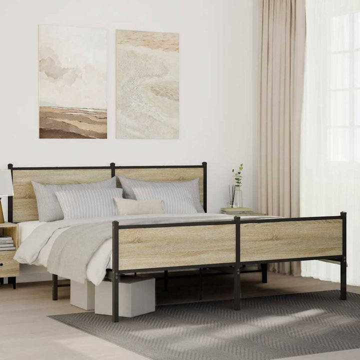 sengeramme uden madras 180x200 cm metal sonoma-eg