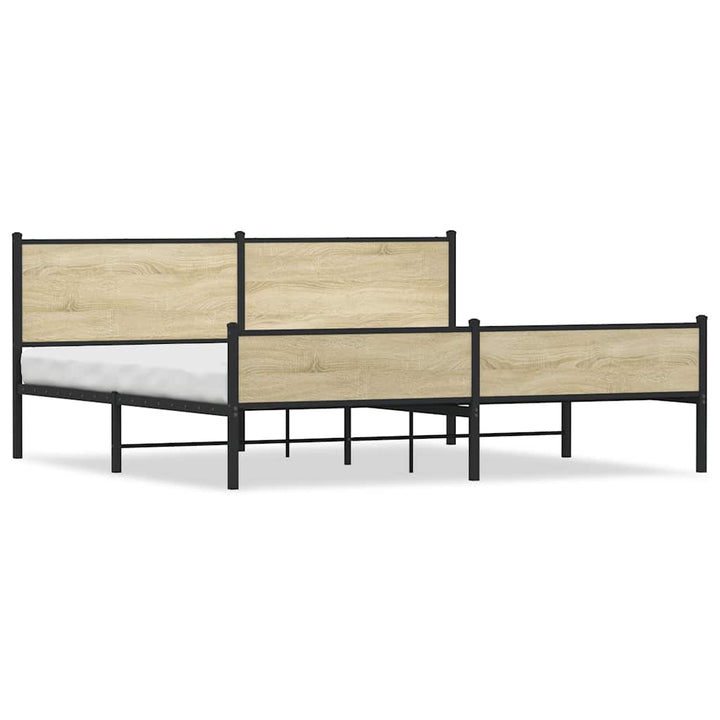 sengeramme uden madras 200x200 cm metal sonoma-eg