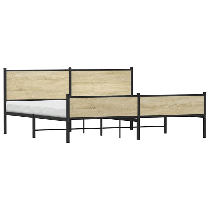 sengeramme uden madras 200x200 cm metal sonoma-eg
