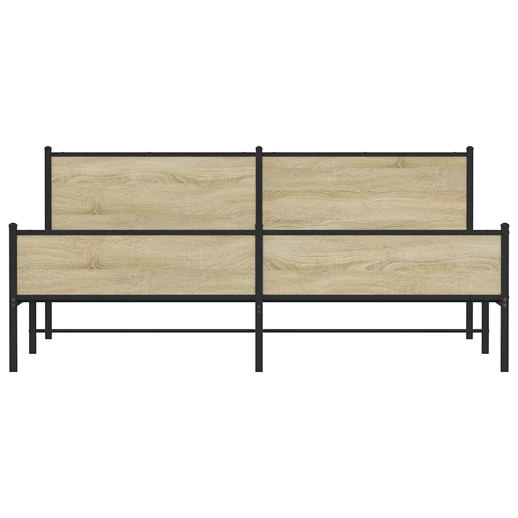sengeramme uden madras 200x200 cm metal sonoma-eg