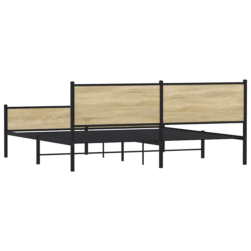 sengeramme uden madras 200x200 cm metal sonoma-eg