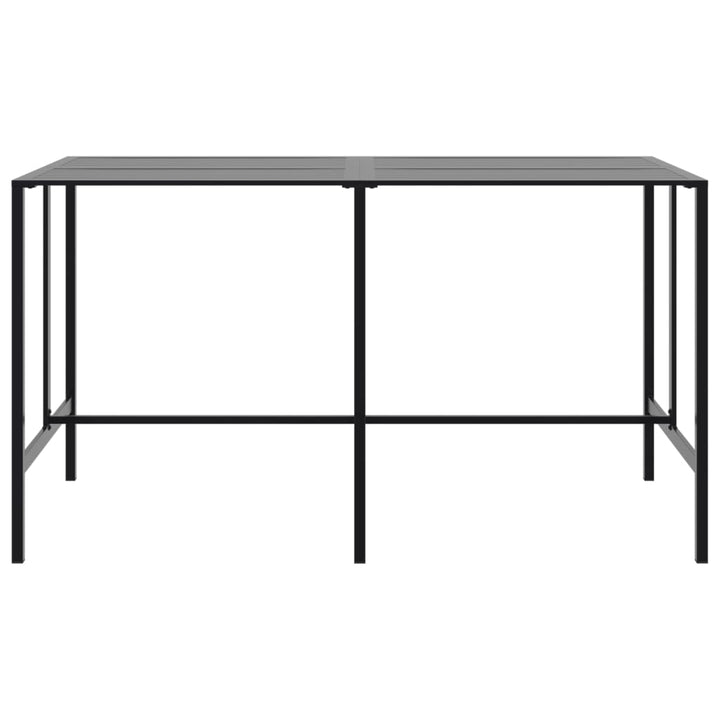 barbord 200x100x110 cm pulverlakeret stål sort