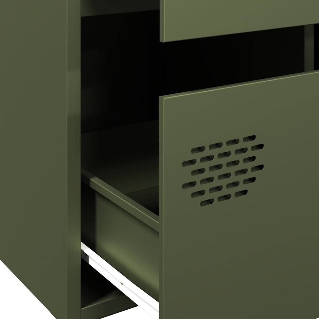 skab 68x39x101,5 cm stål olivengrøn