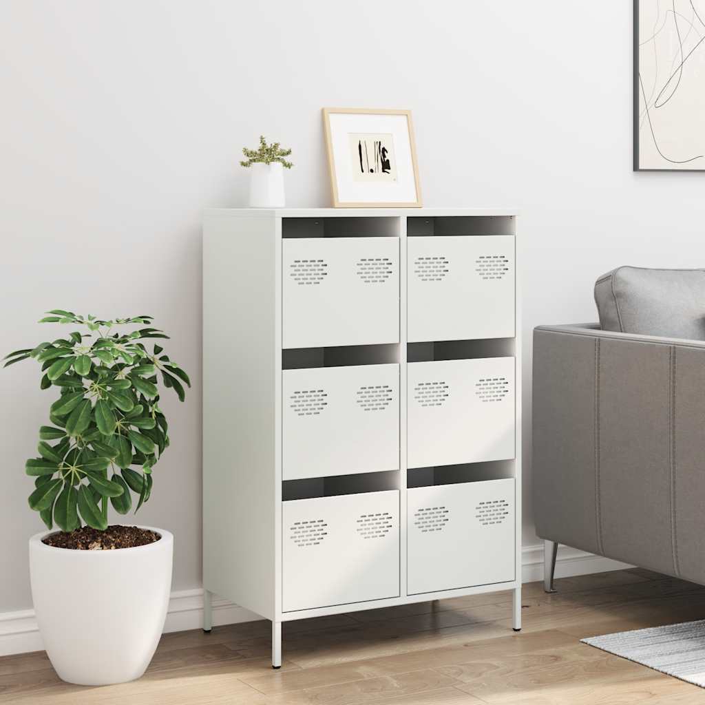 skab 68x39x101,5 cm stål hvid