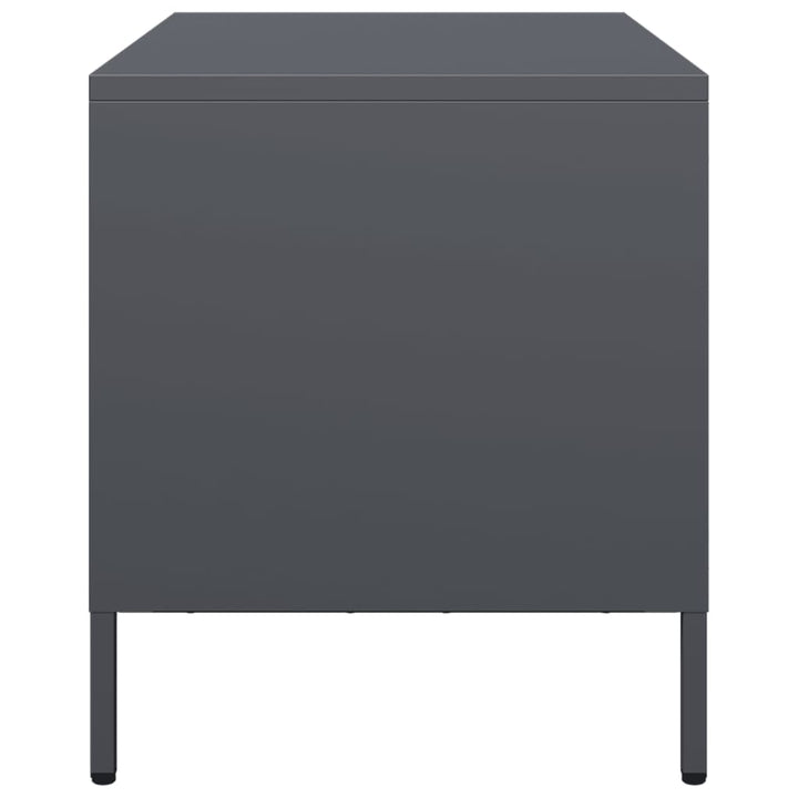 tv-bord 68x39x43,5 cm koldvalset stål antracitgrå