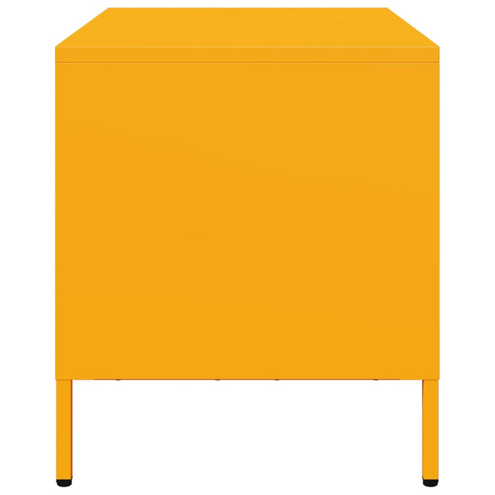 tv-bord 68x39x43,5 cm koldvalset stål sennepsgul