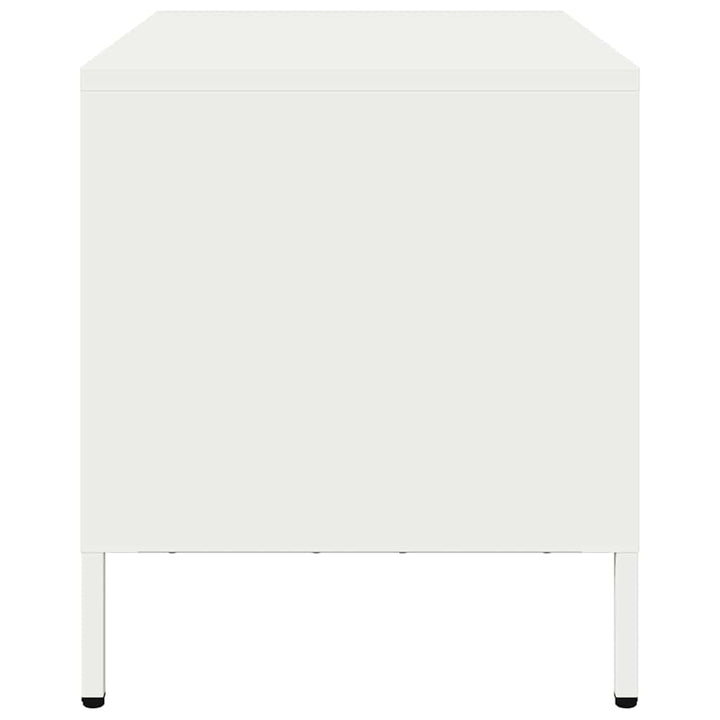 tv-bord 68x39x43,5 cm koldvalset stål hvid