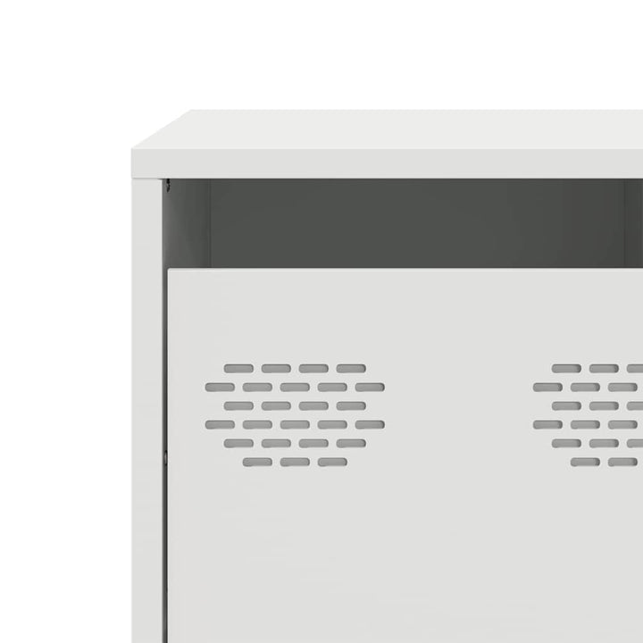 tv-bord 68x39x43,5 cm koldvalset stål hvid