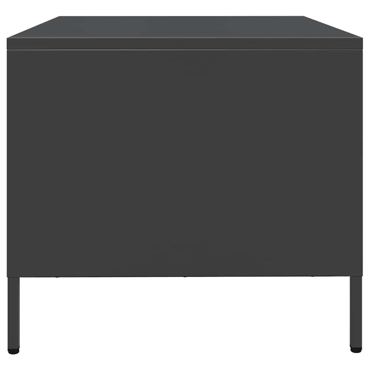 tv-bord 68x50x43,5 cm koldvalset stål sort