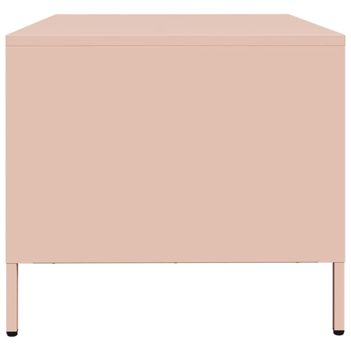 tv-bord 68x50x43,5 cm koldvalset stål lyserød