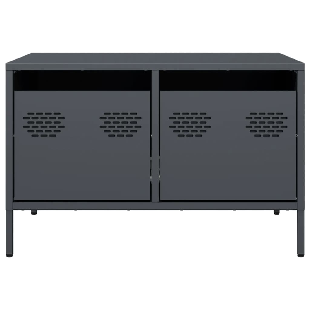 tv-bord 68x50x43,5 cm koldvalset stål antracitgrå