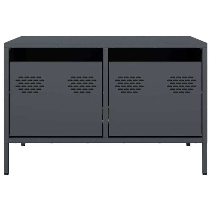 tv-bord 68x50x43,5 cm koldvalset stål antracitgrå