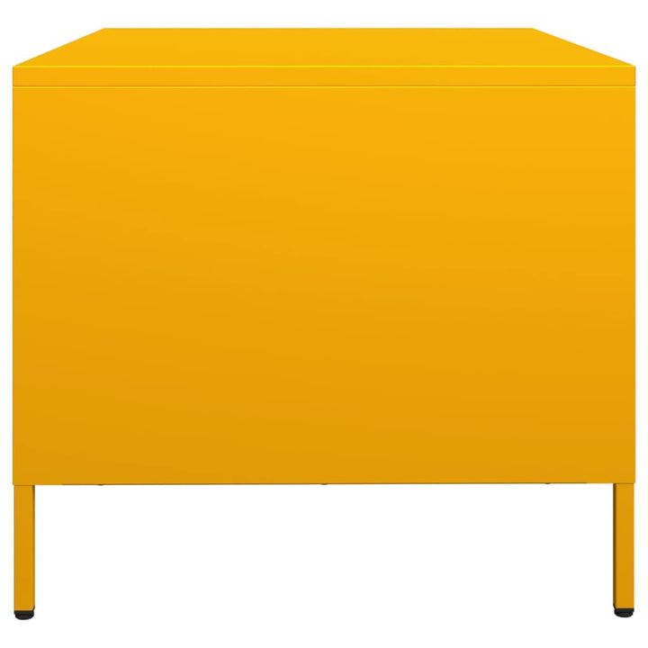 tv-bord 68x50x43,5 cm koldvalset stål sennepsgul