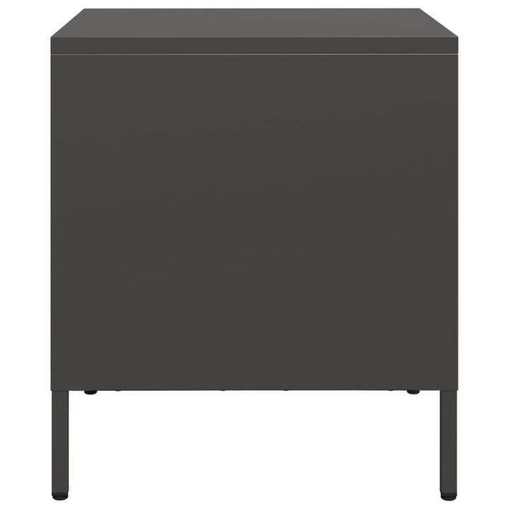 sengeborde 2 stk. 35x39x43,5 cm stål sort