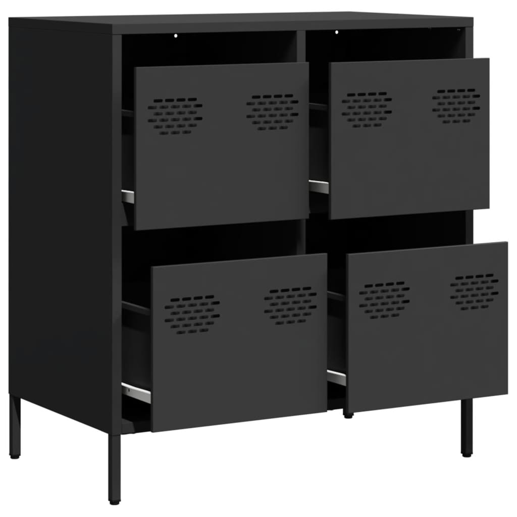 skænk 68x39x73,5 cm koldvalset stål sort