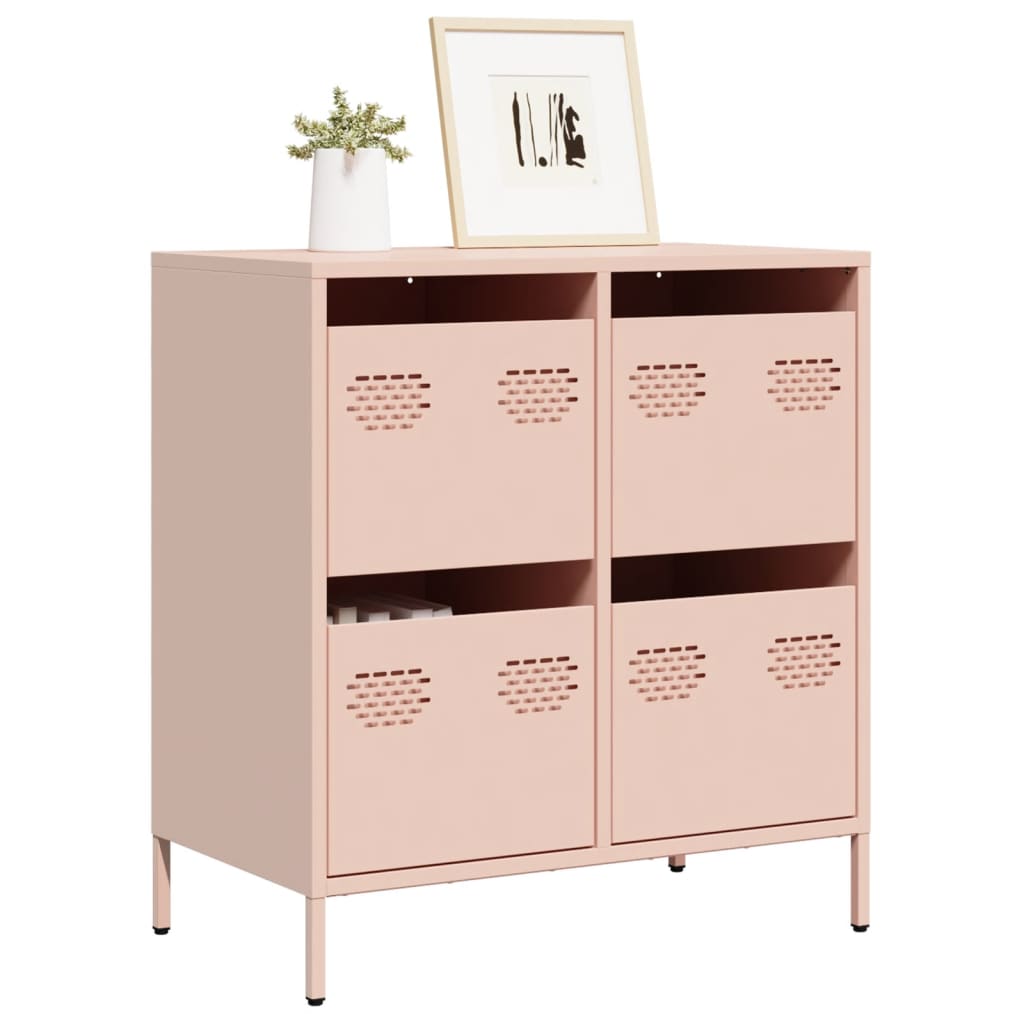 skab 68x39x73,5 cm koldvalset stål lyserød