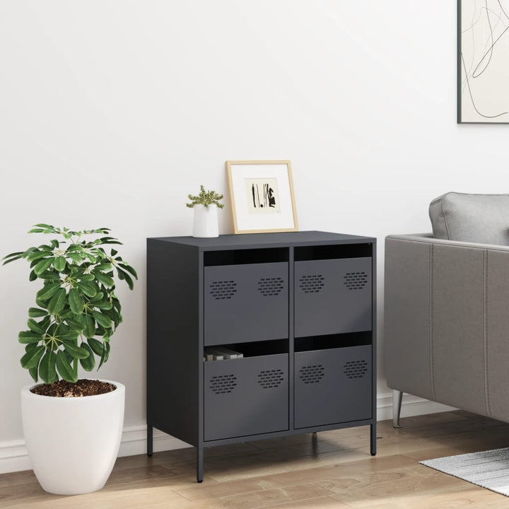 skænk 68x39x73,5 cm koldvalset stål antracitgrå