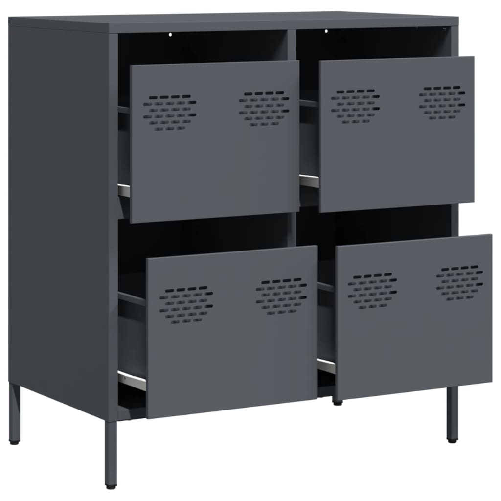 skænk 68x39x73,5 cm koldvalset stål antracitgrå