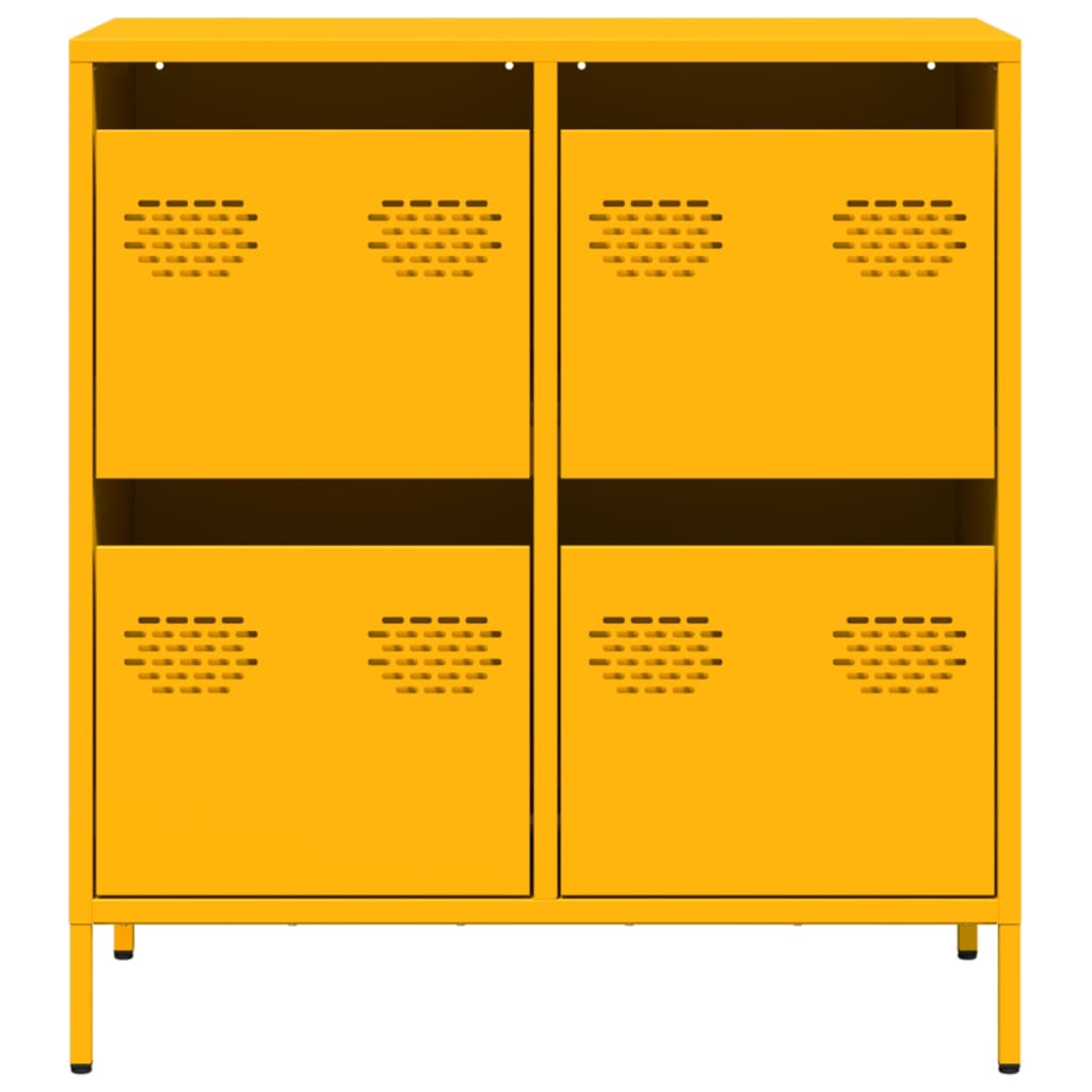 skab 68x39x73,5 cm koldvalset stål sennepsgul