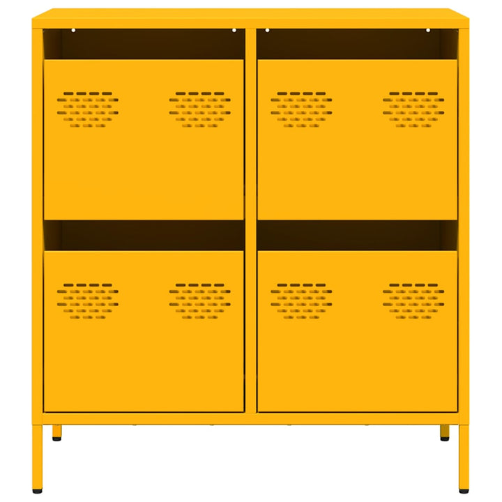skab 68x39x73,5 cm koldvalset stål sennepsgul