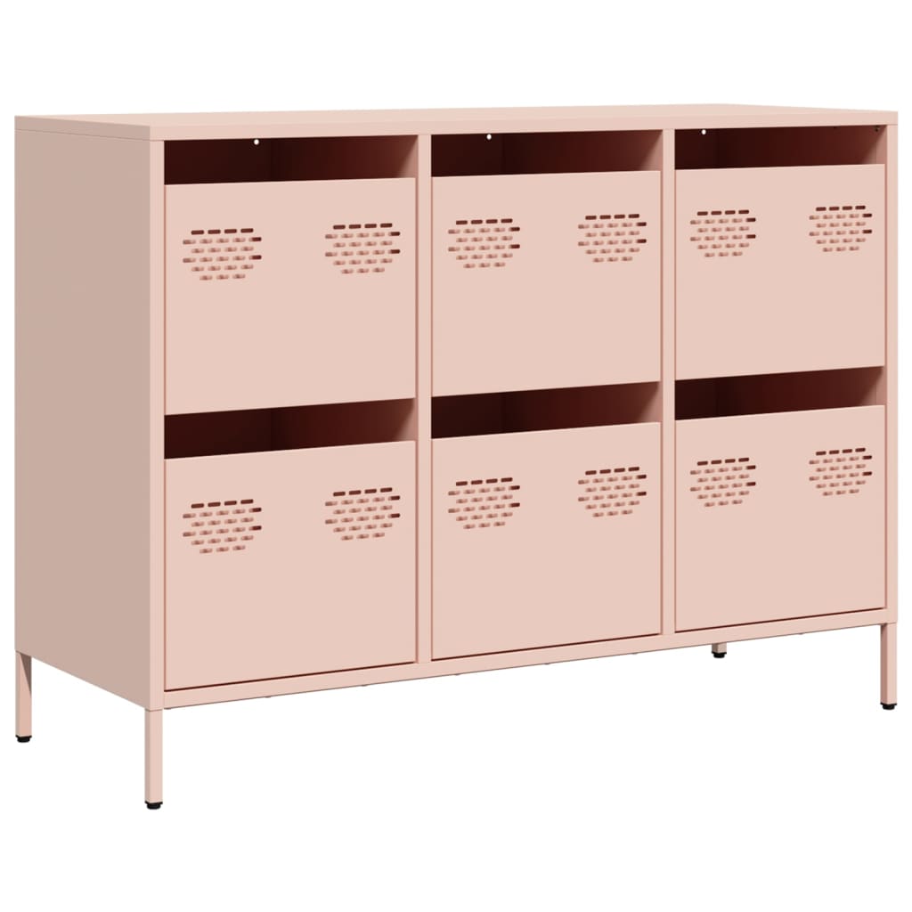 skænk 101,5x39x73,5 cm koldvalset stål lyserød