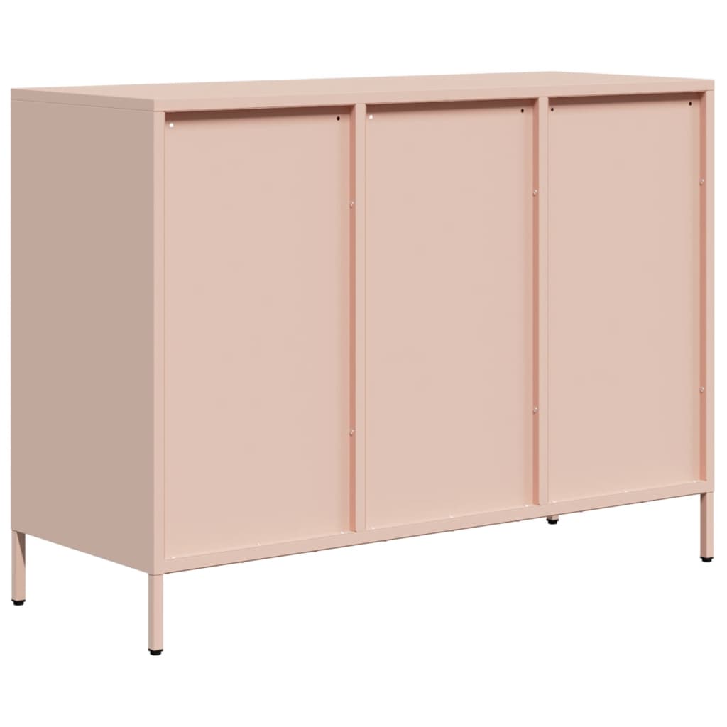 skænk 101,5x39x73,5 cm koldvalset stål lyserød