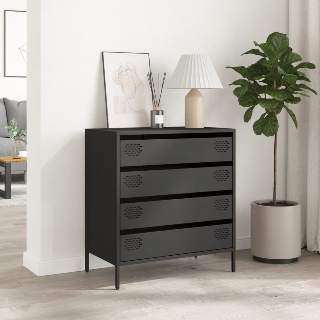 skænk 68x39x73,5 cm koldvalset stål sort