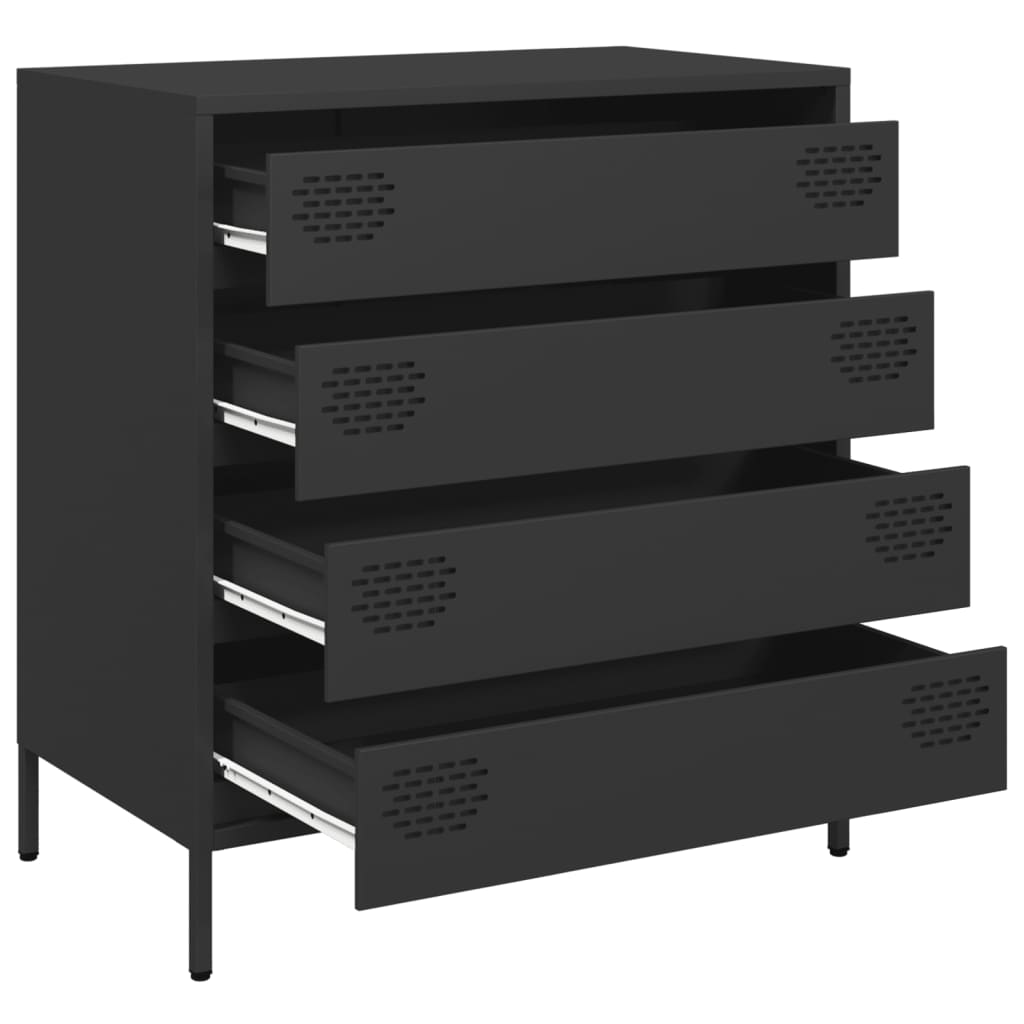 skænk 68x39x73,5 cm koldvalset stål sort