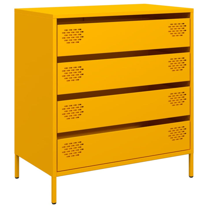 skab 68x39x73,5 cm koldvalset stål sennepsgul