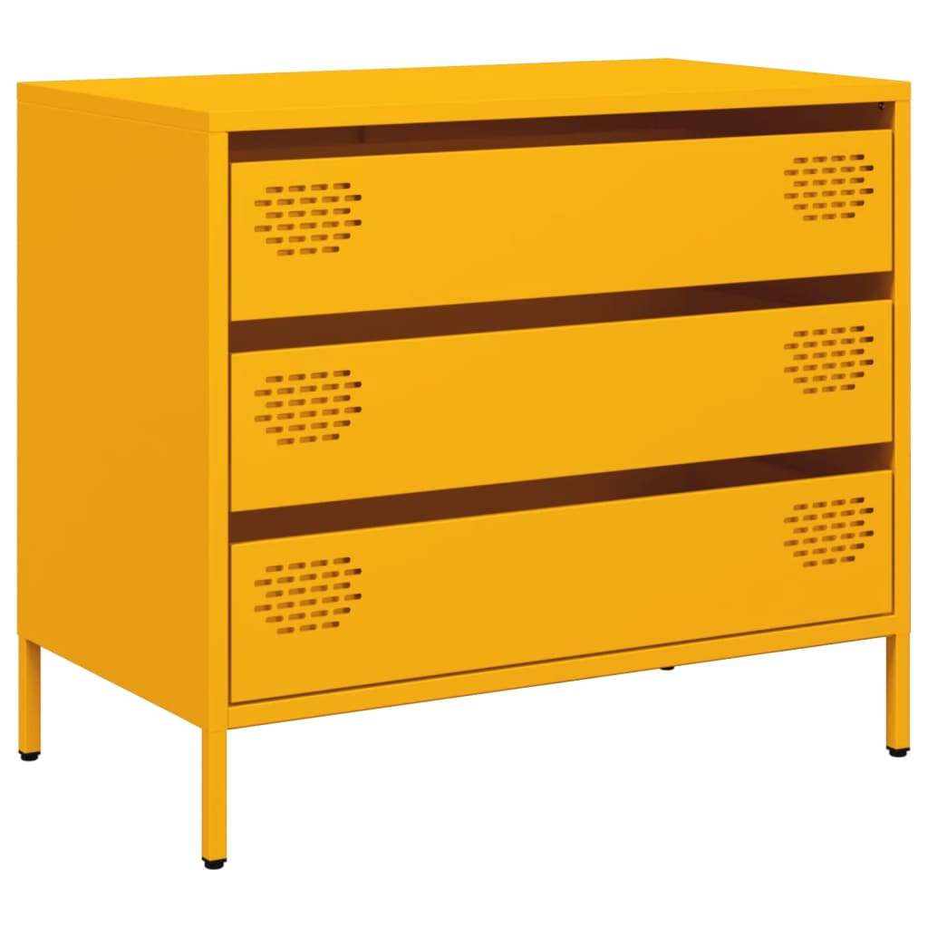 skab 68x39x58,5 cm koldvalset stål sennepsgul