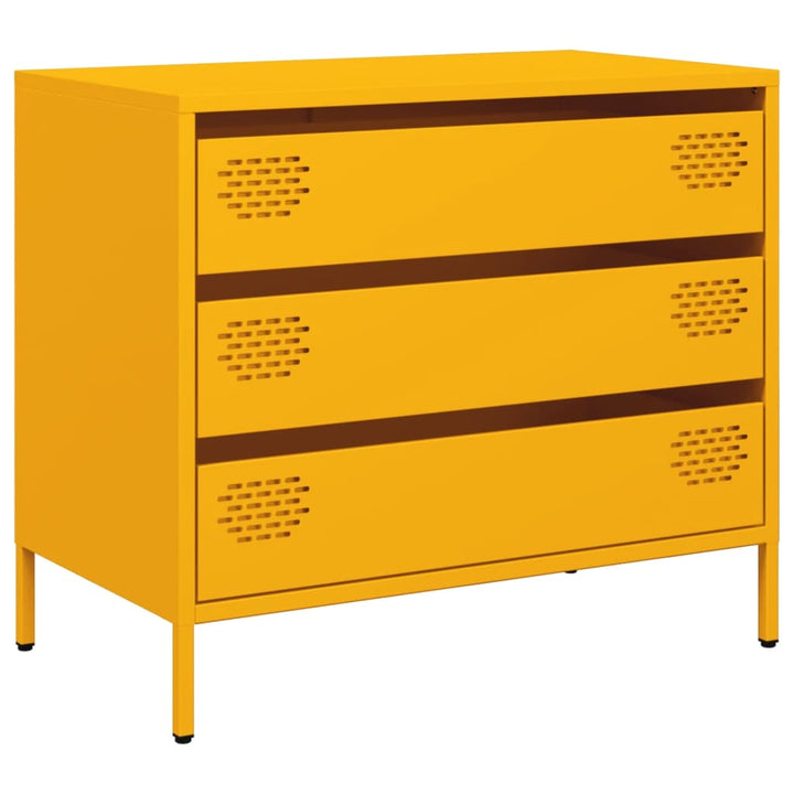 skab 68x39x58,5 cm koldvalset stål sennepsgul
