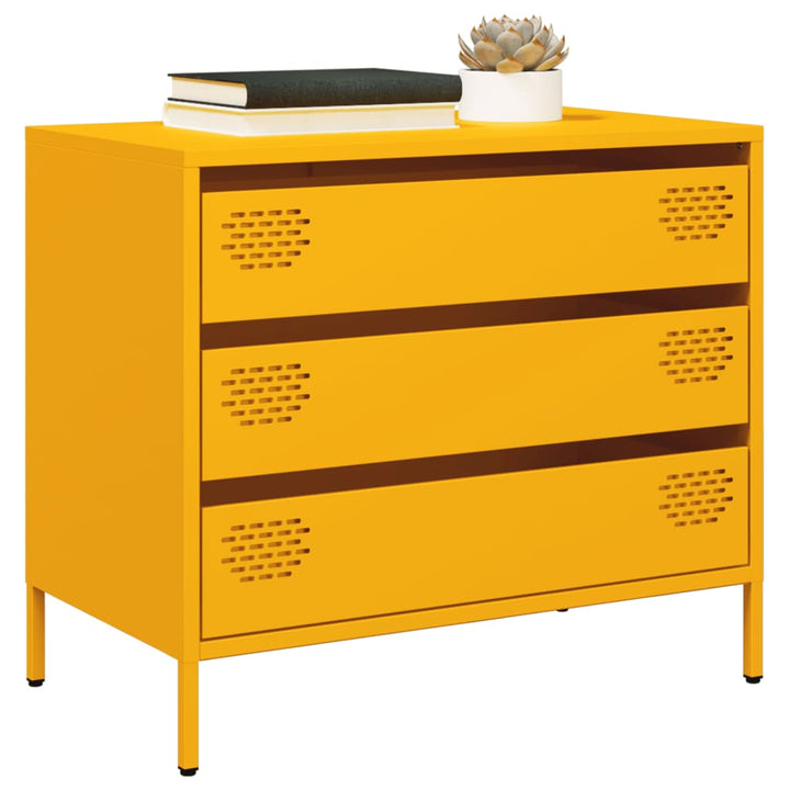 skab 68x39x58,5 cm koldvalset stål sennepsgul
