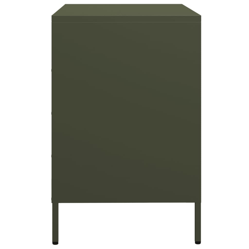 skab 68x39x58,5 cm koldvalset stål olivengrøn