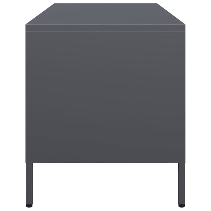tv-bord 101,5x39x43,5 cm koldvalset stål antracitgrå