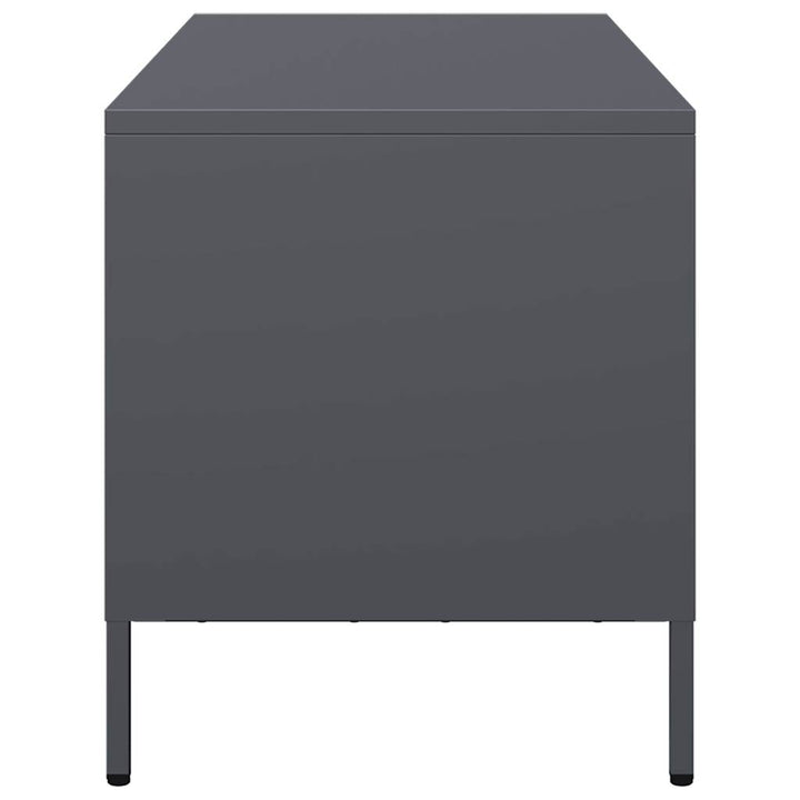 tv-bord 101,5x39x43,5 cm koldvalset stål antracitgrå