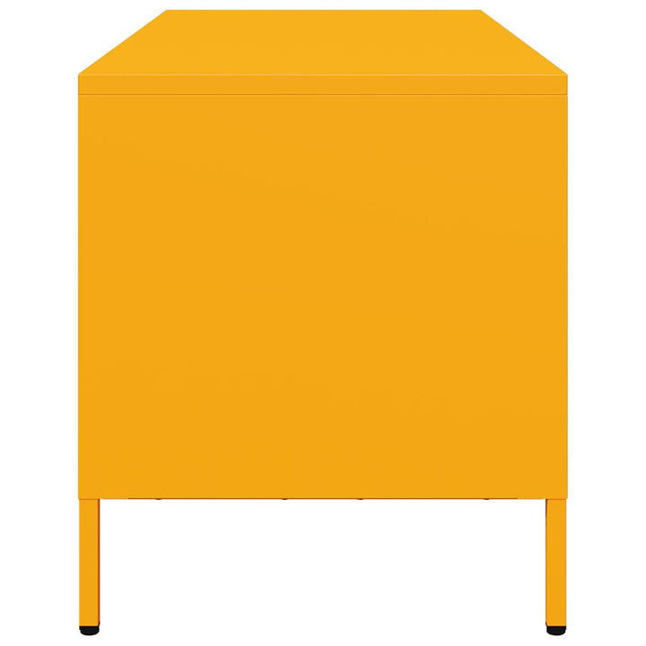 tv-bord 101,5x39x43,5 cm koldvalset stål sennepsgul