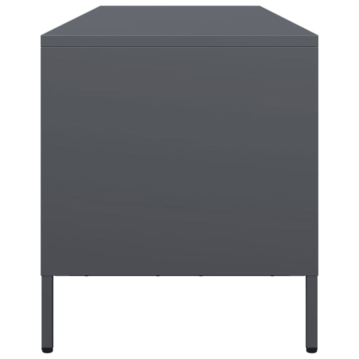 tv-bord 135x39x43,5 cm koldvalset stål antracitgrå