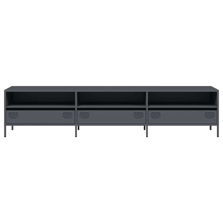 tv-bord 202x39x43,5 cm koldvalset stål antracitgrå