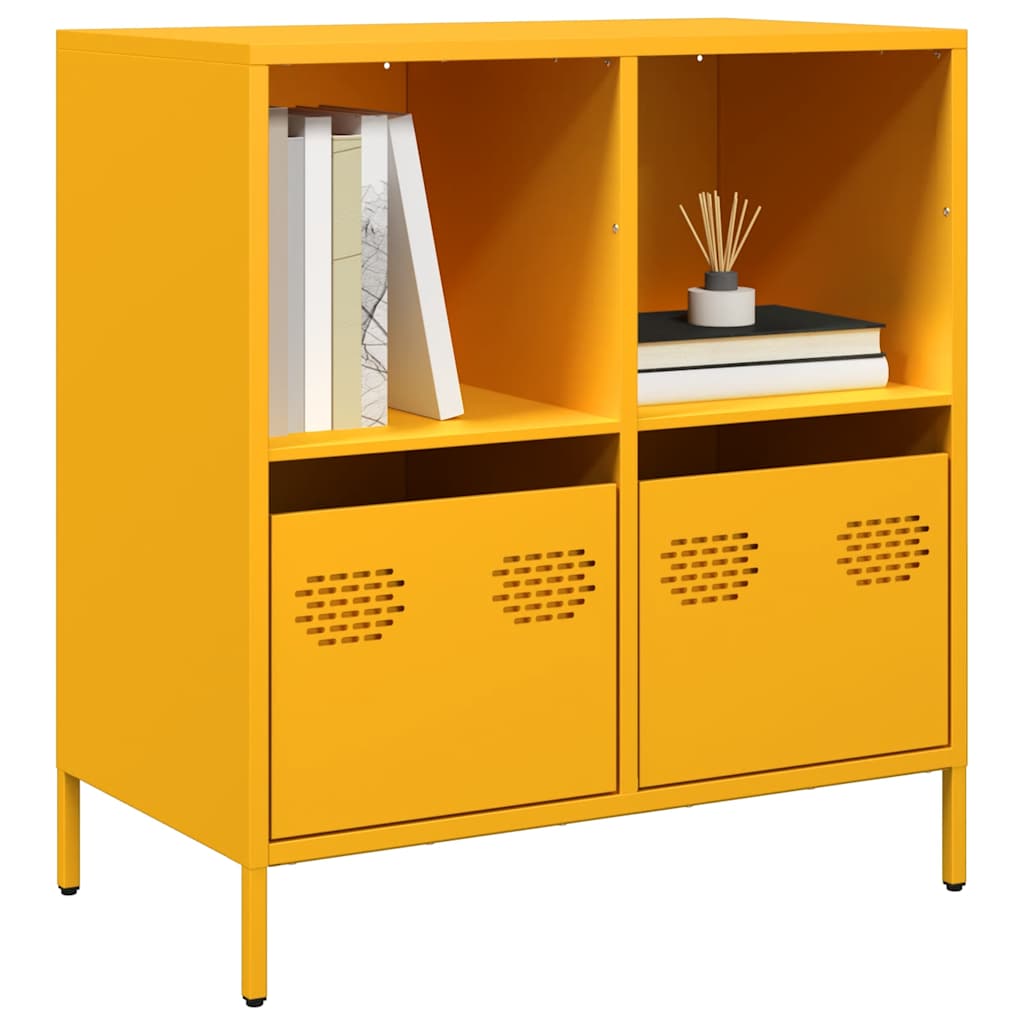 skab 68x39x73,5 cm koldvalset stål sennepsgul