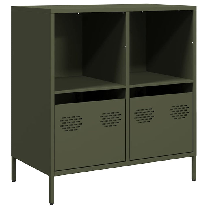 skab 68x39x73,5 cm koldvalset stål olivengrøn