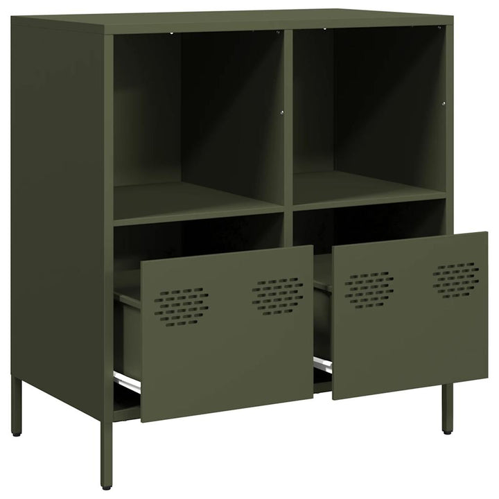 skab 68x39x73,5 cm koldvalset stål olivengrøn