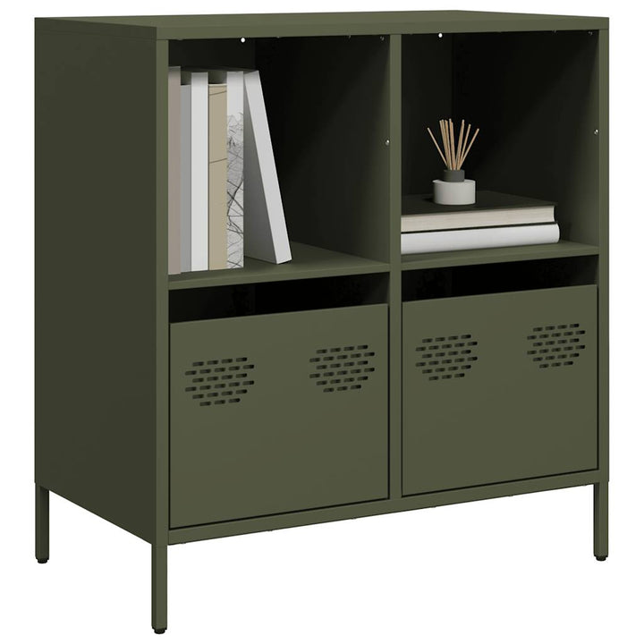 skab 68x39x73,5 cm koldvalset stål olivengrøn