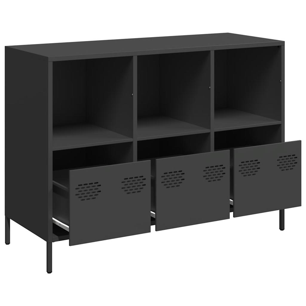 skænk 101,5x39x73,5 cm koldvalset stål sort