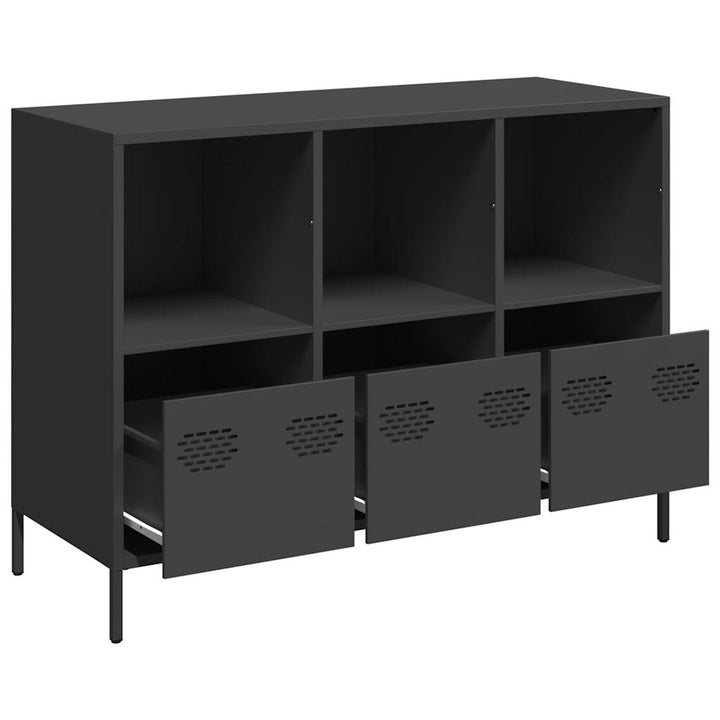 skænk 101,5x39x73,5 cm koldvalset stål sort