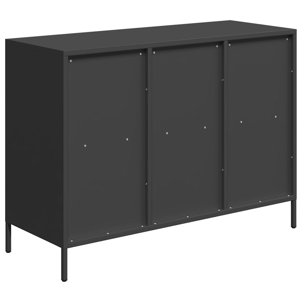 skænk 101,5x39x73,5 cm koldvalset stål sort