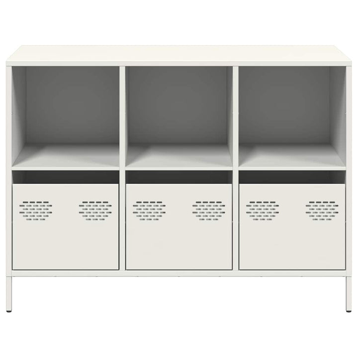 skænk 101,5x39x73,5 cm koldvalset stål hvid