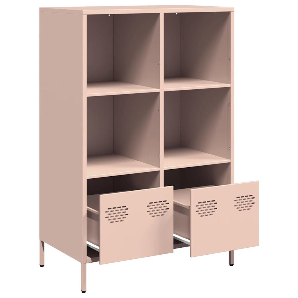 skab 68x39x103,5 cm stål lyserød