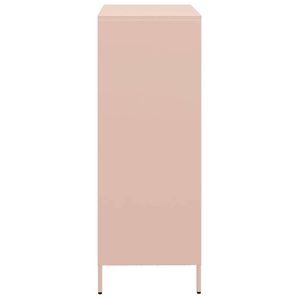 skab 68x39x103,5 cm stål lyserød