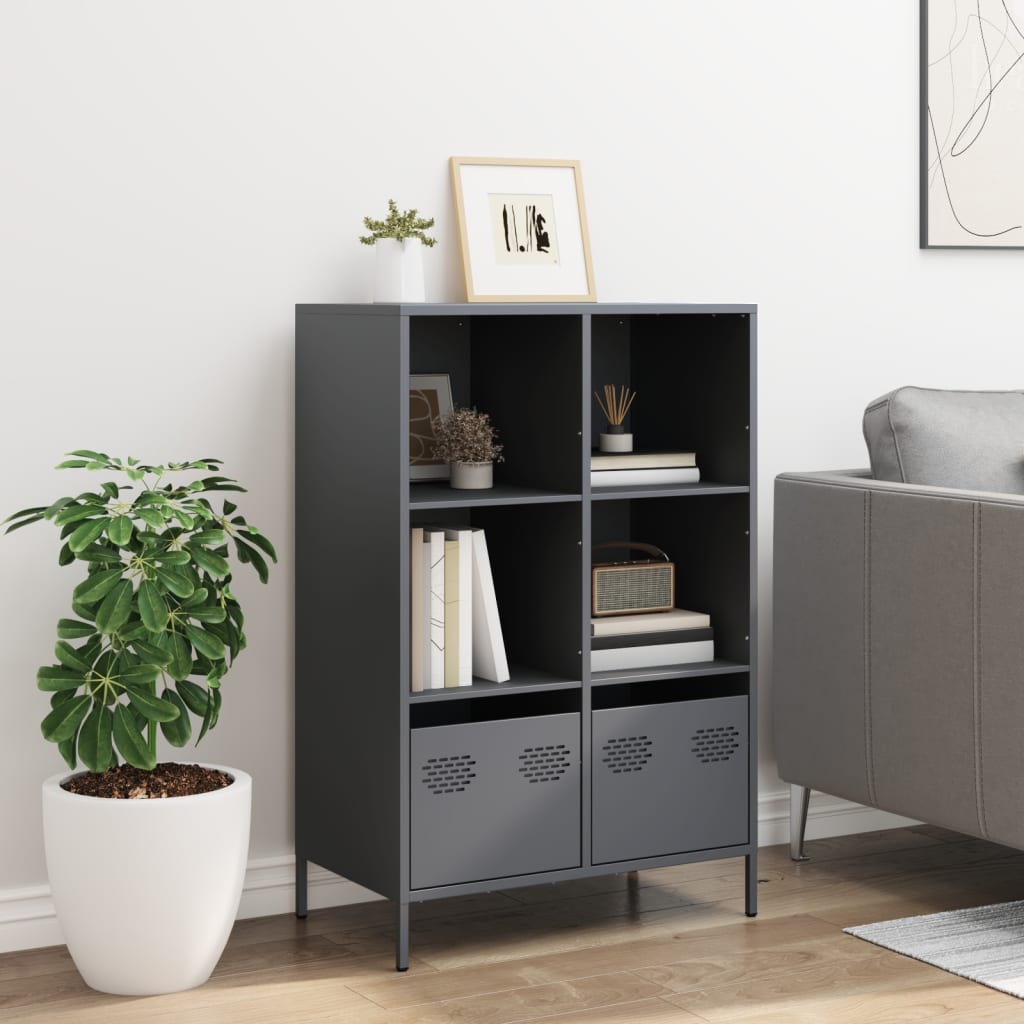 skab 68x39x103,5 cm stål antracitgrå